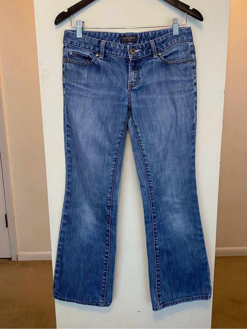 Y2K Banana Republic Low Rise Bootcut Blue Jeans Women’s 4P Petite Denim Pants
